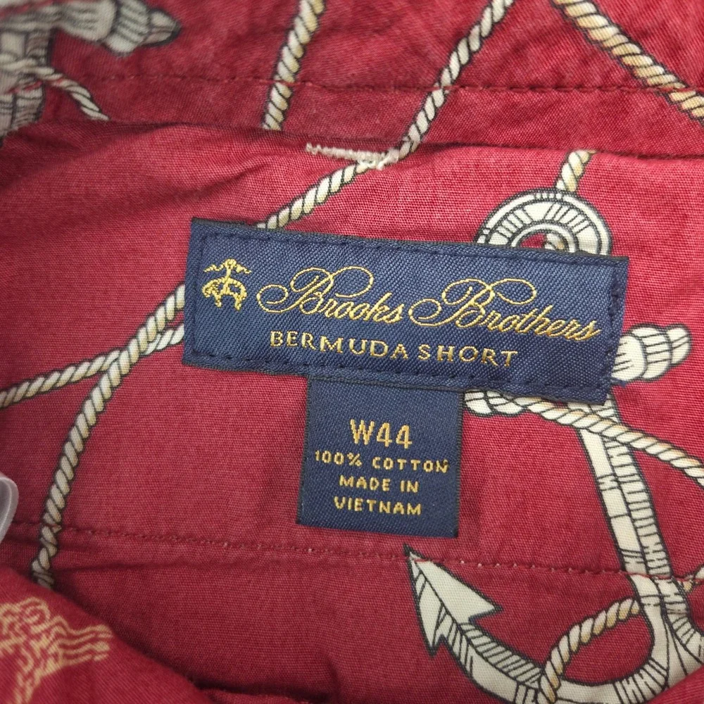 Brooks Brothers Bermuda Short Mens 44 Multi Stripe Blue Orange Cotton Seersucker